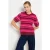 LOLALIZA gebreide gestreepte trui – roze/rood