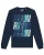 Watapparel Sweatshirt ‘ Run, Run, Run ‘  navy / gemengde kleuren