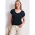 Street One Dames Shirt met V-hals en gehaakte details in Blauw