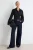 TRENDYOLMİLLA Dames Donkerblauw Effen Wijde pijp Normale taille Jeans