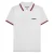 Lambretta Heren SS25 Drievoudig Getipte Polo Shirt (Wit/Rood)