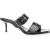 Alexander McQueen Zwarte Leren Stiletto Hakken Sandalen