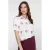 Geisha gebloemde blouse wit