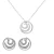 Orphelia ‘Elaine’ Dames 925 Sterling Zilveren Set: Ketting-Hanger + Oorbellen – Zilver SET-7084
