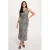 Morgan maxi jurk met zebraprint zwart
