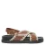 ONLY Onlminnie-20 Crochet Sling Back imitatieleren leren sandalen cognac