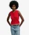 Cable Button Down Tanktop Red