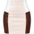 Missy Empire Minirok met hoge taille en kleurblokken voor dames (Beige)