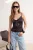 TRENDYOLMİLLA Dames Zwart Effen Mouwloos Regular fit Blouses