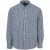 Fabric Herenoverhemd met lange mouwen van popeline met patroon (Marine Gingham)