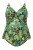 Ulla Popken Tankini  aqua / geel / lichtgroen / donkergroen / abrikoos