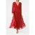 Forever New Rosalyn Long Sleeves Frill Dress Cherry Red