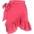 Isabel Marant mini-wikkelrok met ruches in roze linnen