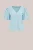 WE Fashion – Dames top met broderie anglaise – Regular fit – Pastelblauw – Katoen –