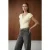 Dames Slim Fit Katoenen U-hals T-shirt