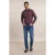 River Woods Custom Fit Cotton Checked Shirt Blue/red