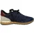 Valentino Garavani Rockrunner sneakers in marineblauw met gemengde technieken.