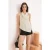 TRENDYOLMİLLA Dames Beige Effen Mouwloos Regular fit Blouses