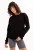 JUSTEVER Crew Neck Basic Pattern Black Women’s Sweatshirt Tracksuit Top – Aura