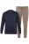 JP1880 Pyjama lang  navy / brokaat / wit