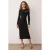 Dames Unifarben Midi Lange Cocktail Bodycon Jurk