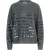 EsQualo Sweater Striped Sequins Grey
