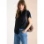 Cecil Dames Basic blouse met overhemdkraag in effen kleur in Blauw