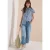 Cecil Dames Blouse met korte mouwen en minimale print in Blauw