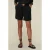 Lois regular waist casual short met linnen zwart