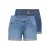 ONLY skinny regular waist denim short medium blue denim – (set van 2)