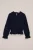 WE Fashion – Meisjes blouse met structuur – Regular fit – Donkerblauw – Katoen –