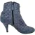 Chanel CC enkellaarsjes met geweven accenten in blauw leer