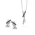 Orphelia Dames 925 Sterling Zilver Set: Ketting-Pendant + Oorbellen – Zilver SET-5101