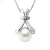 Diamond Pendant 0.010 Cts Gekweekte Pearl Zoetwater 6-7mm White White Gold