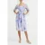 French Connection Dalla Verona Smocked Midi Dres Blue