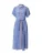 Lollys Laundry Blousejurk ‘Blake’  blauw denim / wit