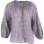 Maje Bleus Cisso Contrast Blouse in Multicolor Floral-Print Organic Cotton