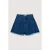 The New Society relaxed high waist denim short dark blue denim