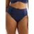 BEACHWAVE Curve high waist bikinibroekje met lurex donkerblauw