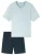 SCHIESSER Pyjama kort ‘ Comfort Essentials ‘  navy / lichtblauw