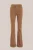 WE Fashion – Dames flared broek van ribstof – Regular fit – Lichtbruin – Katoen –