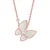 Damesketting met Vlindero pendant en Cubic Zirconia in Roze Goud en 925 Sterling Zilver BICLL035