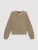 Boxy ribgebreid vest met parelaccent