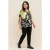 Abstracte safari top met trekkoord