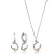Orphelia ‘Aurora’ Dames 925 Sterling Zilveren Set: Ketting-Pendant + Oorbellen – Zilver/Goud SET-7525