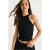 Gestructureerde Halternek Fitted Crop Blouse