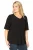 YOEK T-shirt van travelstof DOLCE zwart