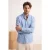 TRENDYOL MAN Heren Blauw Effen Lang Regular fit Overhemden