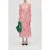 Stine Goya Long Sleeve Ruffling Midi Dress Pink Magnolias