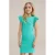 WE Fashion korte jurk rib gebreid turquoise
